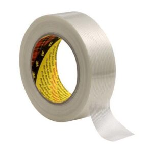 Nastro adesivo rinforzato 3M 8956 foramato mm 19 x 50 m in polipropilene con fibre di vetro mono direzionale
