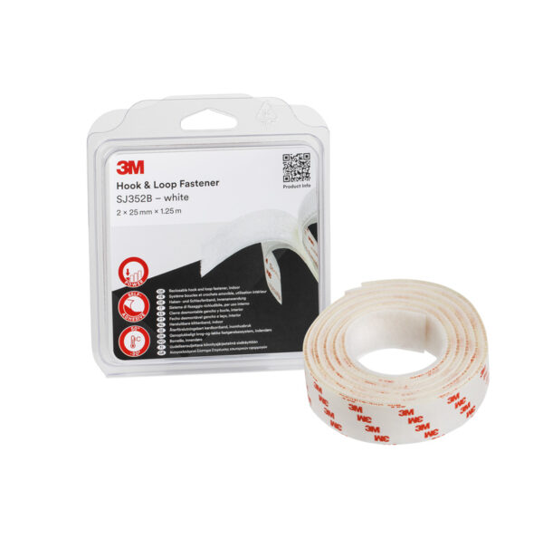 Hook & Loop Fastener 3m Sj352B white color