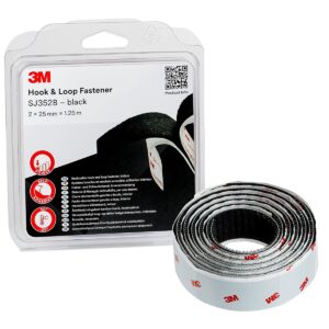 Fissaggio richiudibile Velcro 3M SJ352B Hook & Loop 25 mm x 1.25 m colore nero