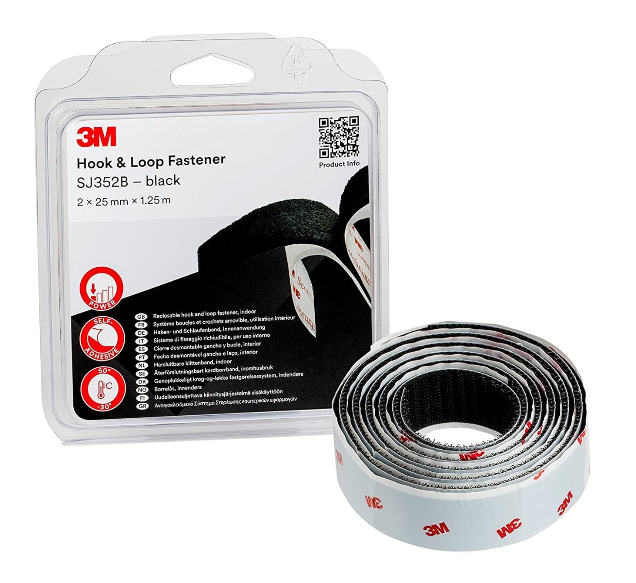 Hook & Loop Fastener 3m Sj352B black color