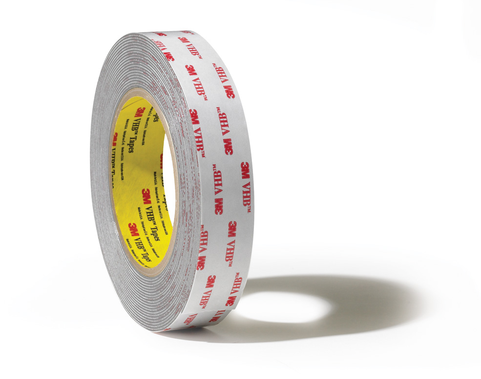 Biadesivo alta tenuta conformabile 3M VHB 4941 RAL colore RAL 9006 25 mm x 33 m - 1,1 mm