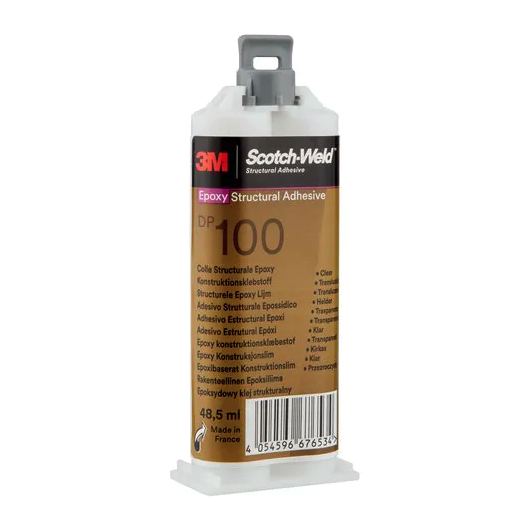 Adesivo strutturale bicomponente 3M Scotch Weld DP100 epossidico ultra rapido cartuccia 48.5 ml trasparente