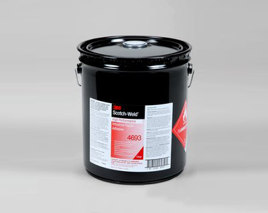 Adesivo sintetico trasparente per materie plastiche difficili 3M 7312/4693 - latta da 18,9 litri - trasparente