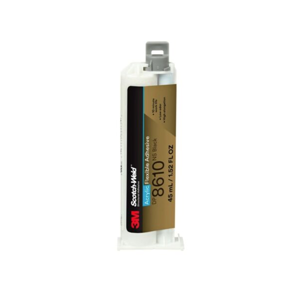 3M Scotch-Weld DP8610NS 45 ml size flexible acrylic adhesive black