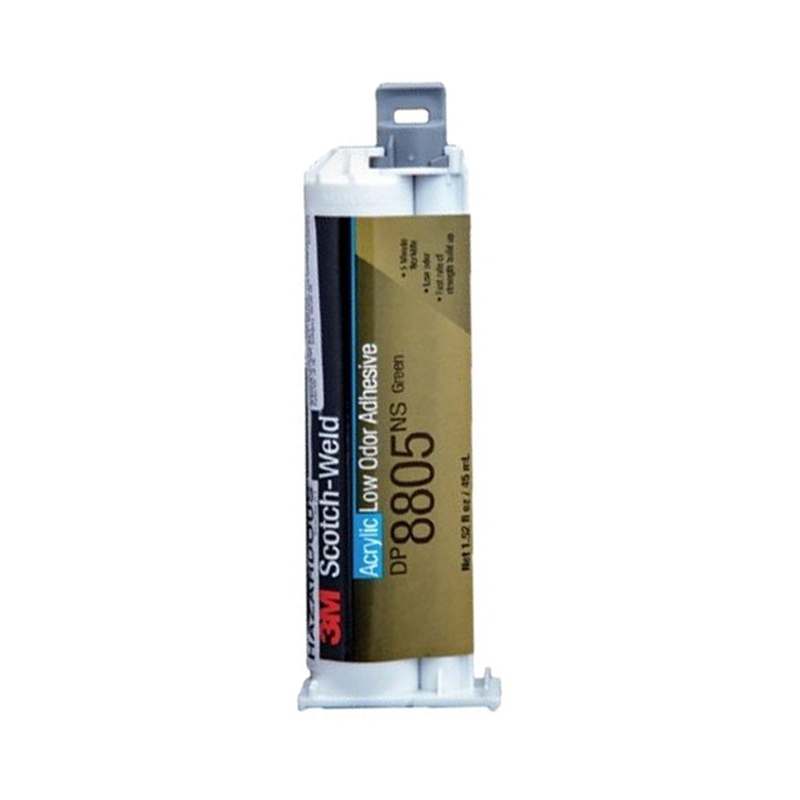 Adesivo strutturale bicomponente 3M Scotch Weld DP8805NS acrilico cartuccia da 45 ml colore verde inodore per plastiche e metalli