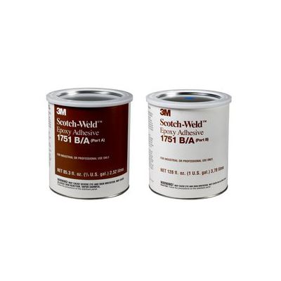 3M Scotch-Weld Epoxy Adhesive 1751, Gray, Part B/A, 2 Kits/Case 7.6 L