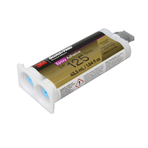 Adesivo strutturale bicomponente 3M Scotch Weld  DP125 epossidico cartucce da 48,5 ml colore grigio per metalli e plastiche - immagine 3