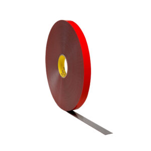 Nastro biadesivo in schiuma acrilica 3M VHB GT6008 609 mm x 66 m x 0,80 mm per verniciatura a polvere colore grigio