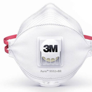 Maschera respiratore 3M 9332 con valvola FFP3 per proteggere da polveri e fumi tossici kit 10 pezzi