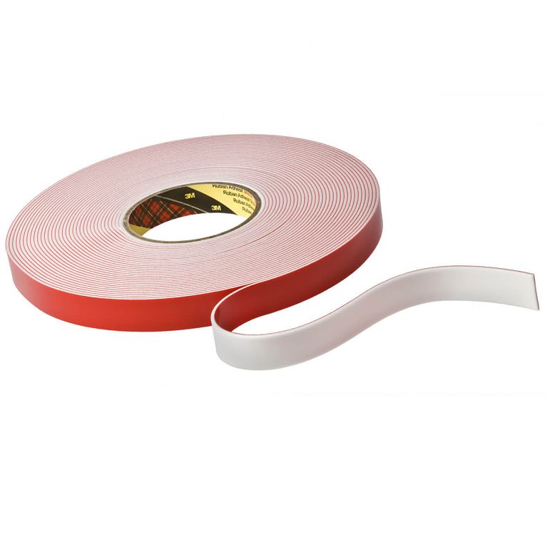 Nastro biadesivo in achiuma acrilica alta coesione 3M VHB 4912F 25 mm.x 16,5 m x 2 mm colore bianco - immagine 2